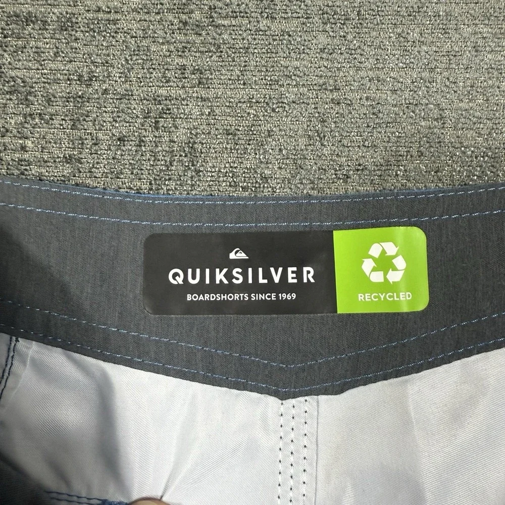 Quicksilver Board Shorts Mens‎ 28 Swim Trunks Orange Blue Beach Hawaiian